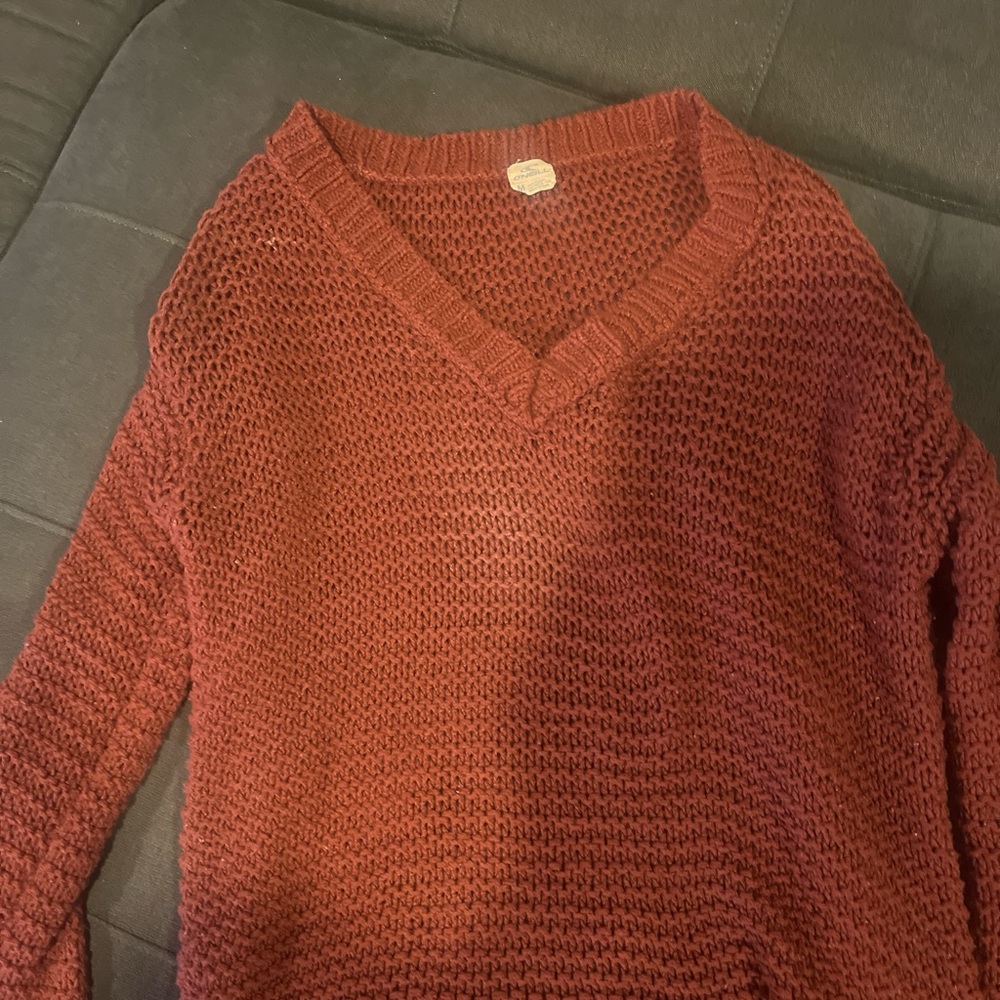 O'Neill Women's V-Neck Sweater - Deep Red